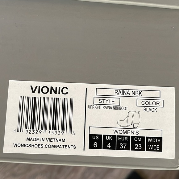 Vionic Raina Nubuck Leather Ankle Boots Size 6 - Picture 11 of 16